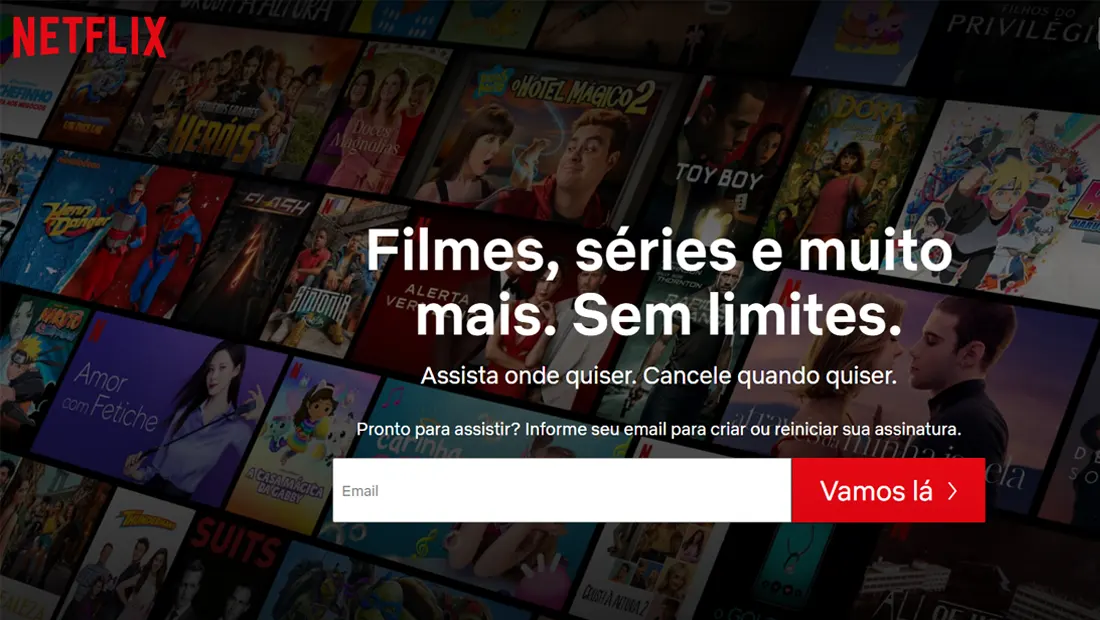 Acesse a página da Netflix como assinar Netflix