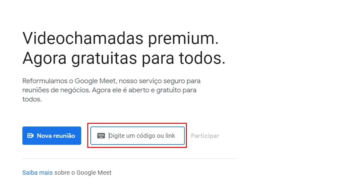 Aprenda como usar o Google Meet para entrar na reunião