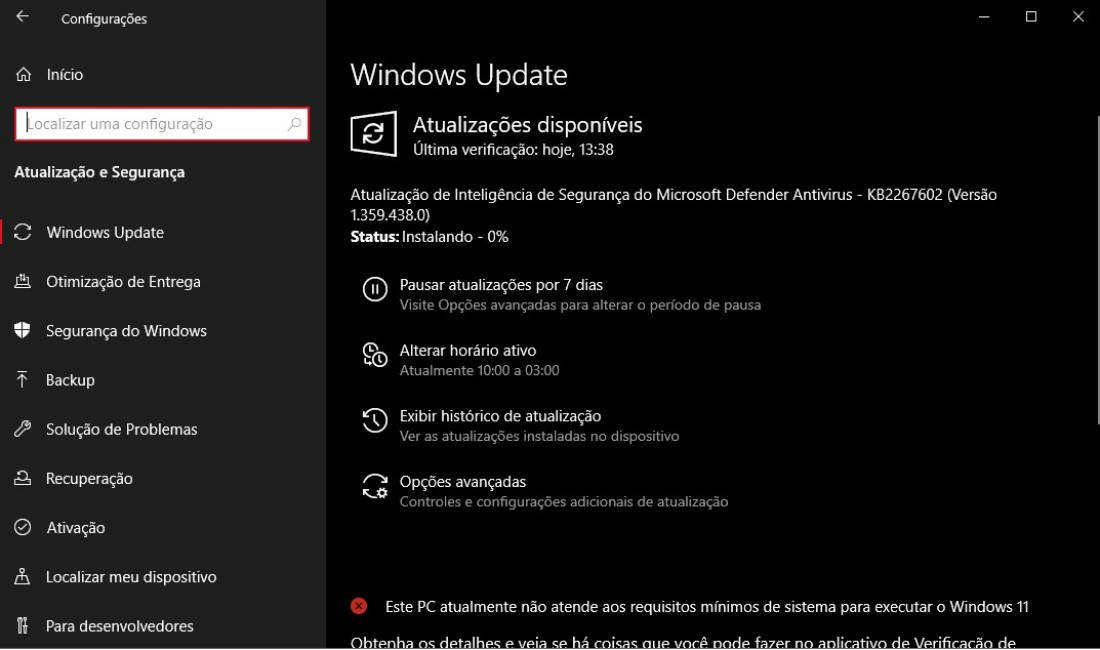 Atualização será instalada automaticamente - Como atualizar o Windows 10 e 11