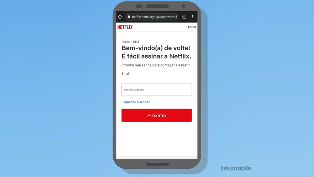 Crie uma senha forte para aprender como assinar Netflix