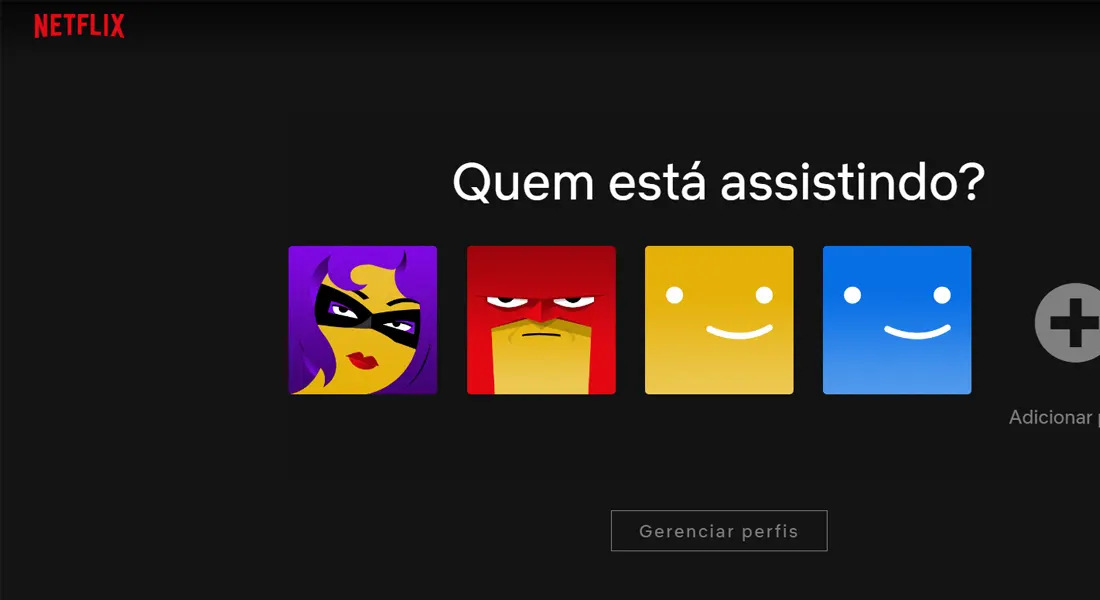 Escolha o perfil que desejar para aprender como mudar a senha da Netflix