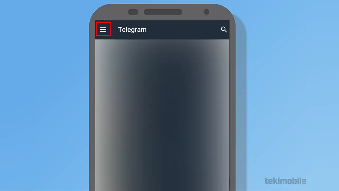 Para aprender como sair do Telegram Web toque nas três barras do app