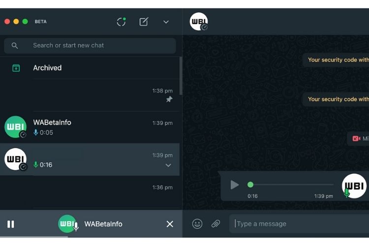 WhatsApp Desktop agora tem reprodutor global de áudio 3
