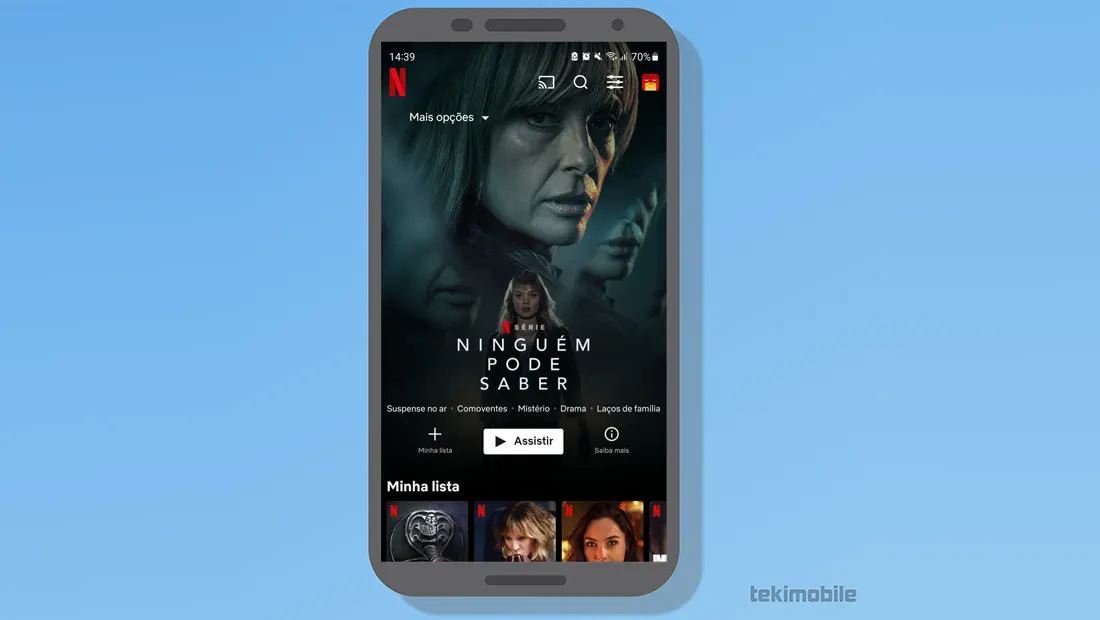 Abra o aplicativo para aprender como mudar o plano da Netflix