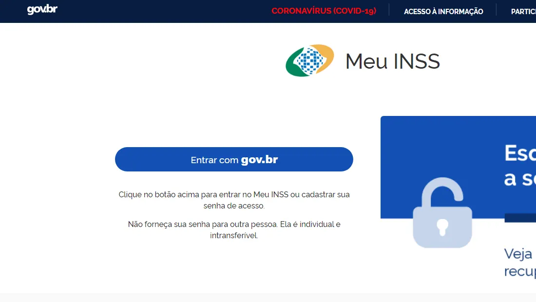 Acesse o site para consultar seu benefício