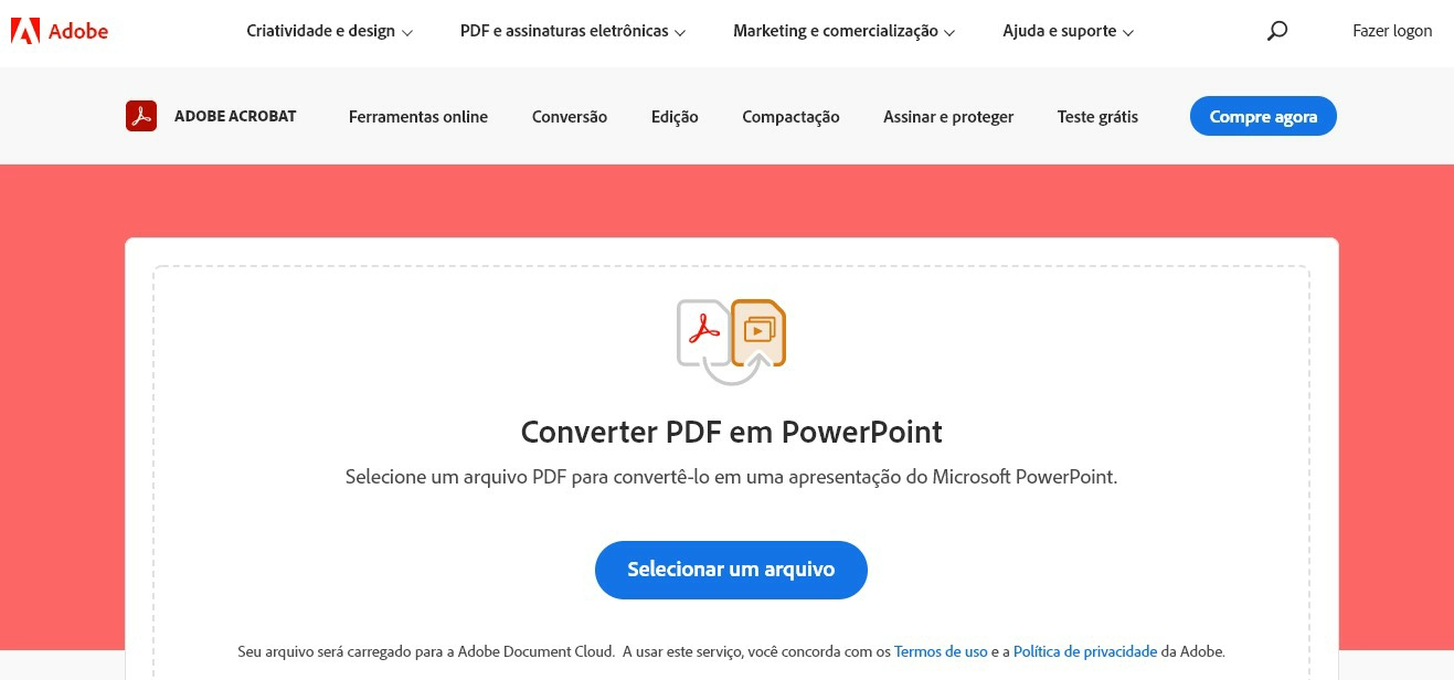 Adobe Acrobat - Converter um arquivo em PDF para Powerpoint
