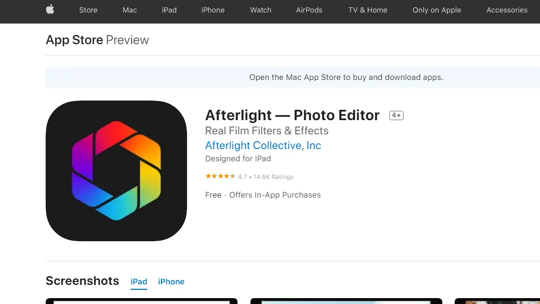 Afterlight é um aplicativo profissional em fotos