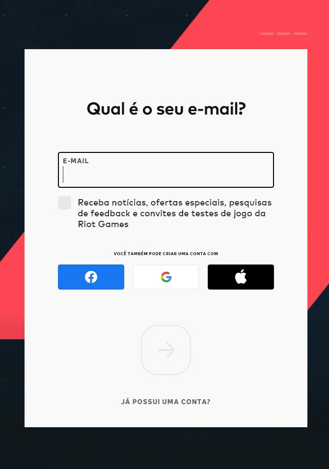 Crie uma conta no Valorant com seu email - Valorant como baixar e requisitos mínimos