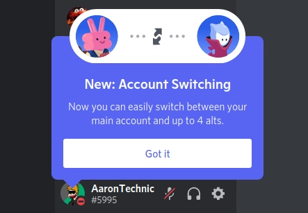 Account Switcher do Discord permite alternar entre várias contas 3