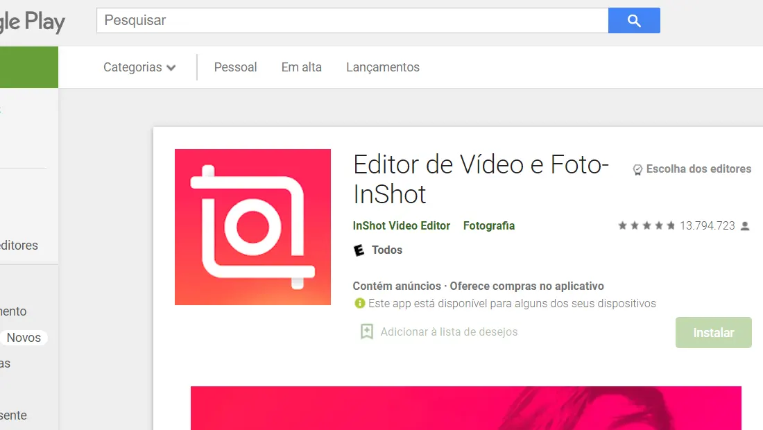 Edite fotos e vídeos com o Inshot
