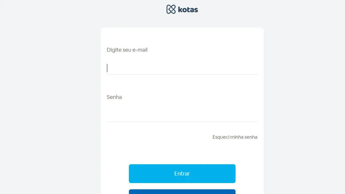 Faça o login com e-mail e senha informados no cadastro