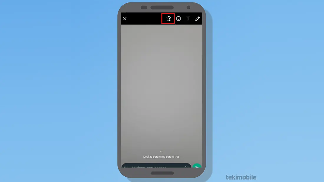 Faça o recorte da imagem com a câmera do WhatsApp