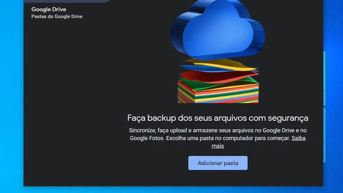 Faça upload do que quiser pelo Google Drive