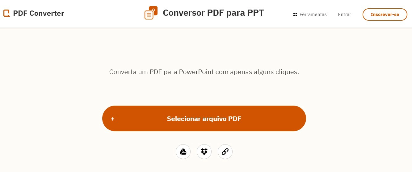 Free PDF Converter - Converter um arquivo em PDF para Powerpoint