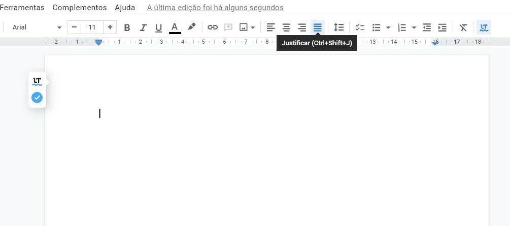 Justificar no Google Docs - Como colocar parágrafo no Google Docs