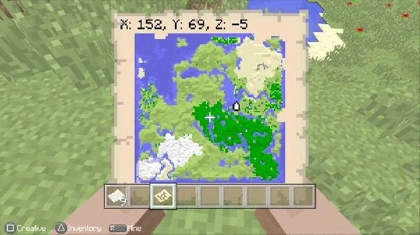 Localize no mapa a sua posição no Y para encontrar diamantes - Como encontrar diamantes do Minecraft