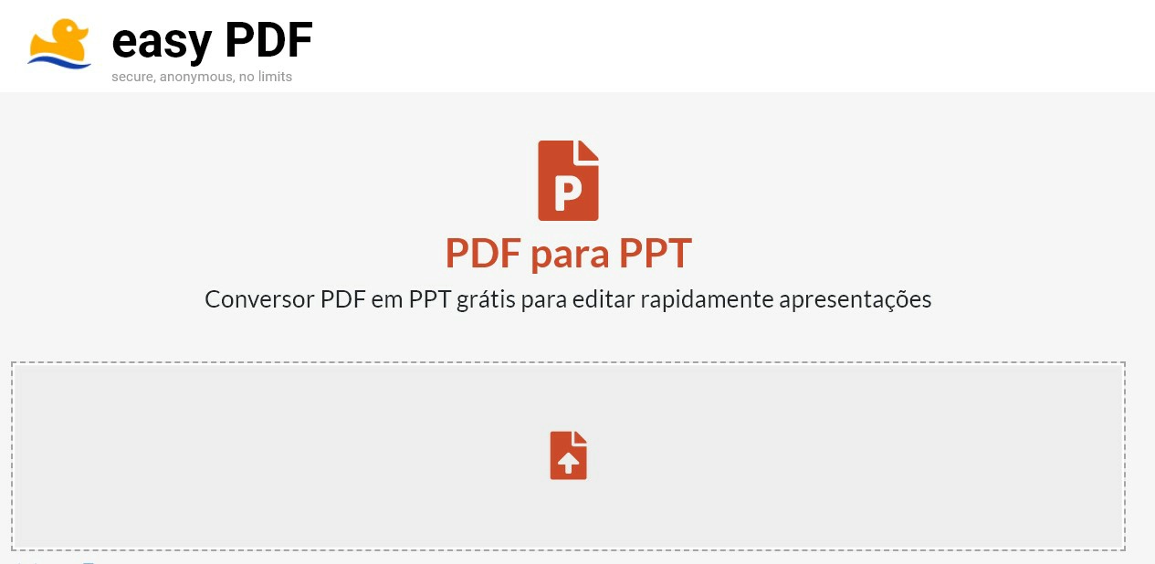 easyPDF - Converter um arquivo em PDF para Powerpoint