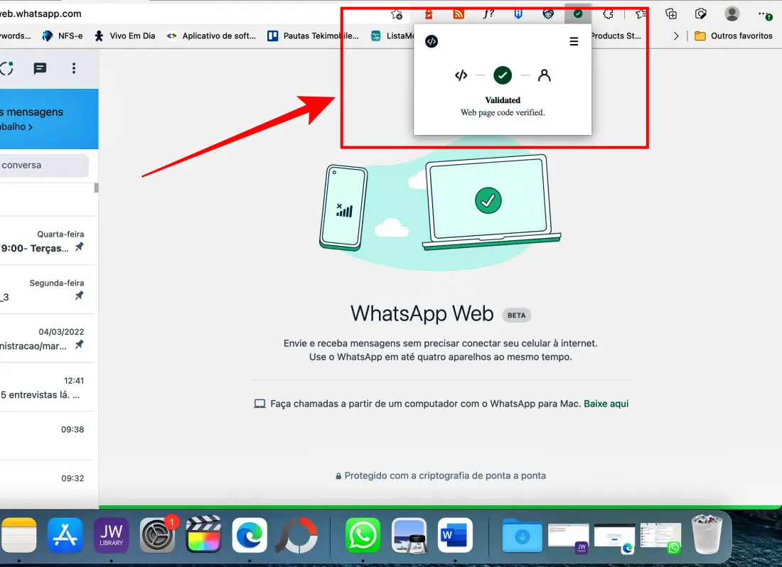 extensão para o whatsapp web garante segurança