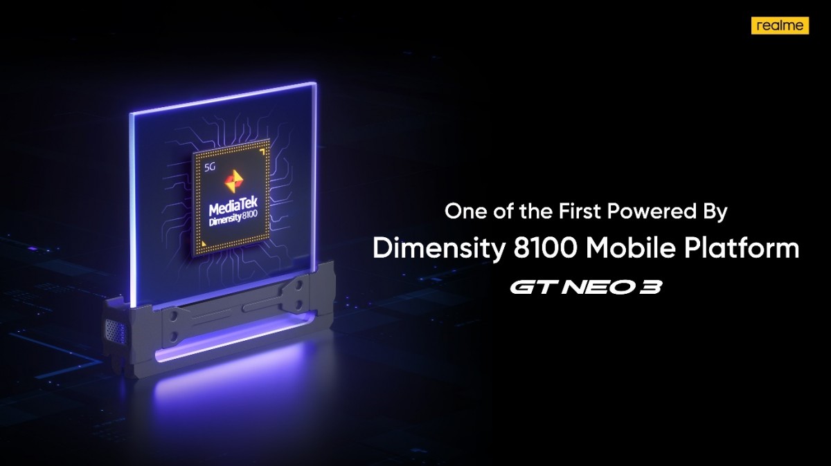 Realme GT Neo3 será um dos primeiros com Dimensity 8100 13