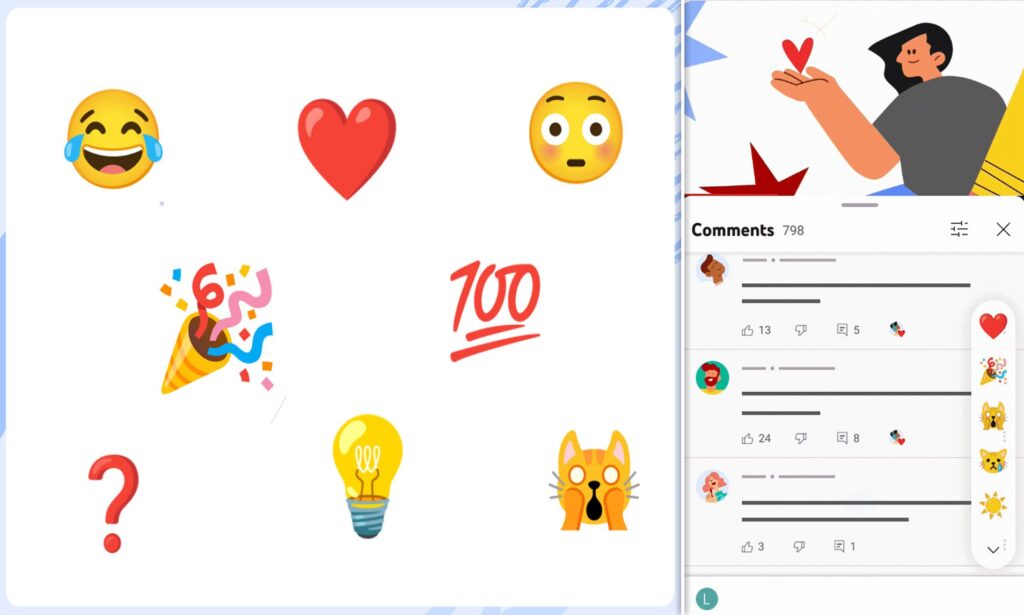 Youtube terá botões de emojis para reagir em lives 2