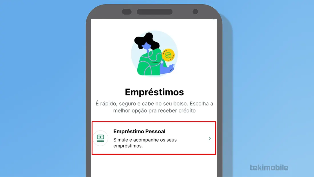 Depois da análise vá em Empréstimo Pessoal