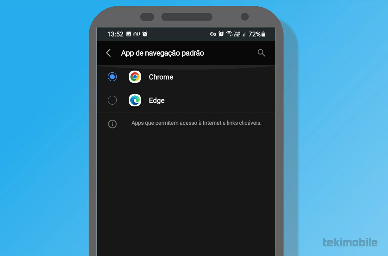 Escolha o aplicativo padrão - Como mudar apps padrão no Android