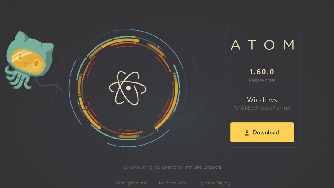 O Atom é o primeiro editor HTML da lista