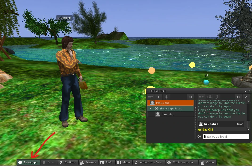 Bate-papo - como se joga o second life