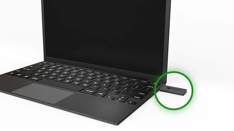 Conecte o adaptador sem fio - Como conectar controle Xbox One no PC