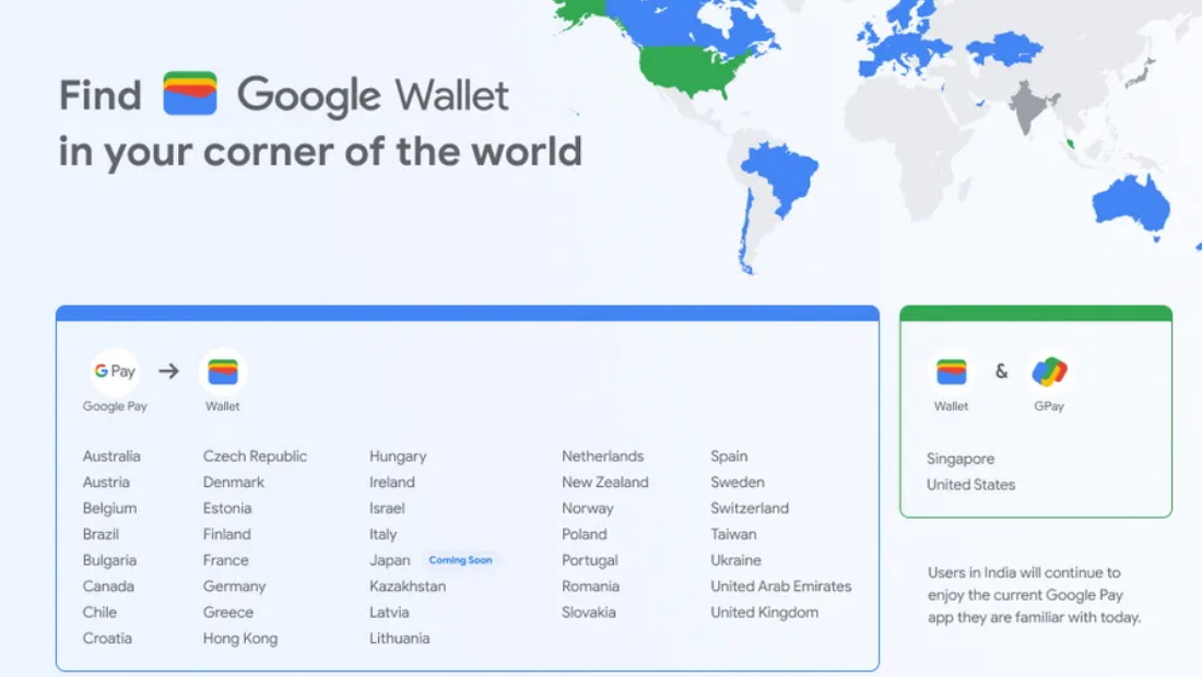 Google Wallet chega para muitos países