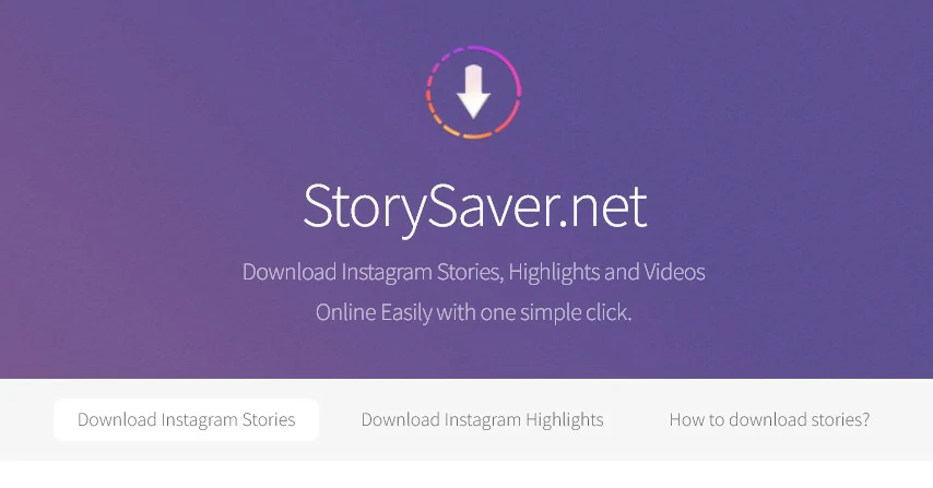 StorySaver - 5 ferramentas para download de stories