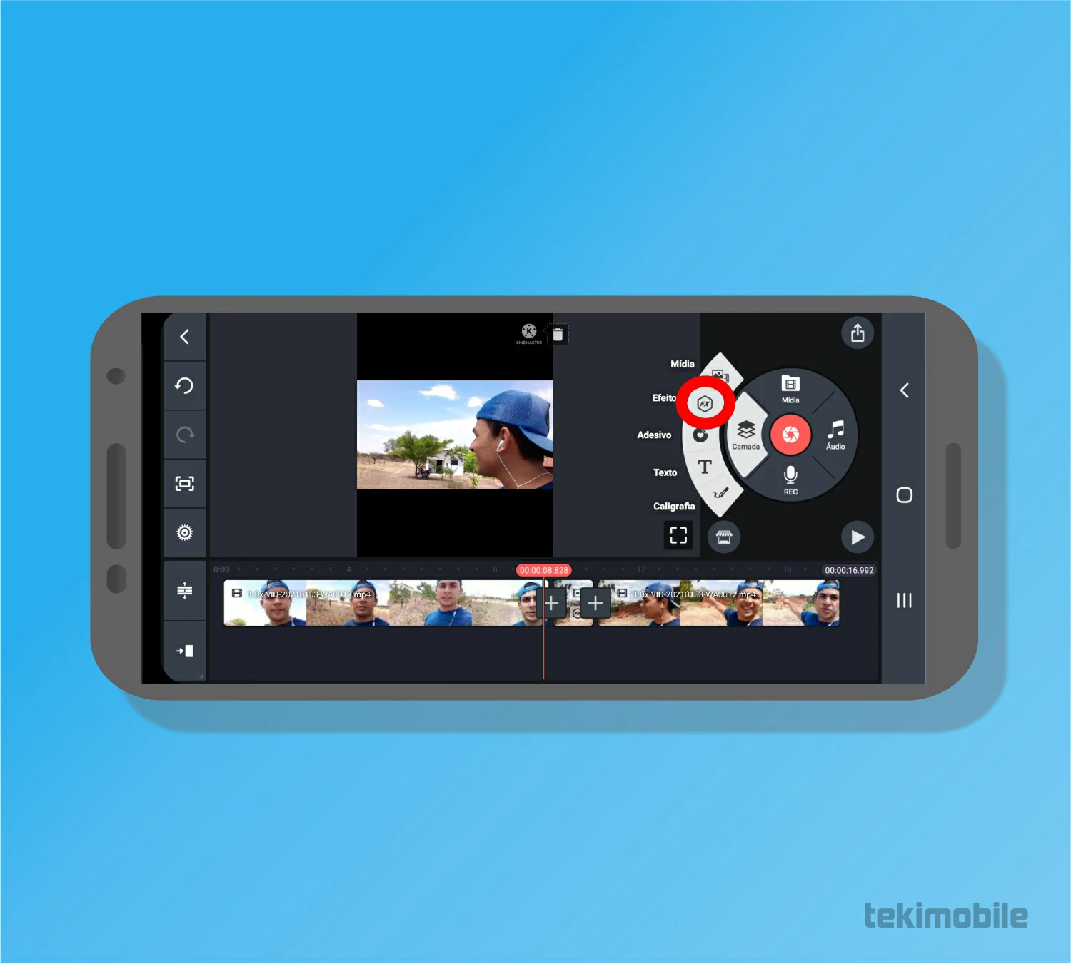 Toque em FX - Como editar vídeos no celular passo a passo
