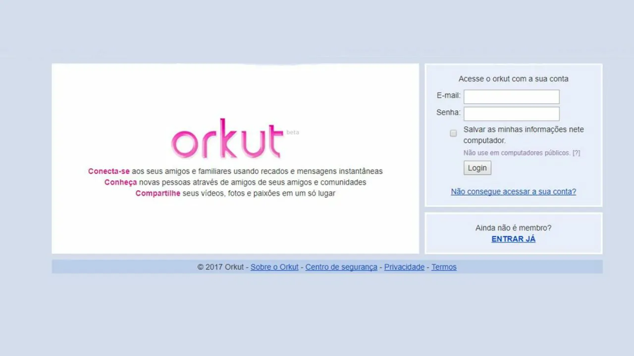 Antigo layout da rede social - Dá para recuperar fotos do Orkut em 2022
