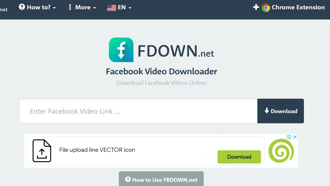O fbdown ou fdown possui uma interface limpa