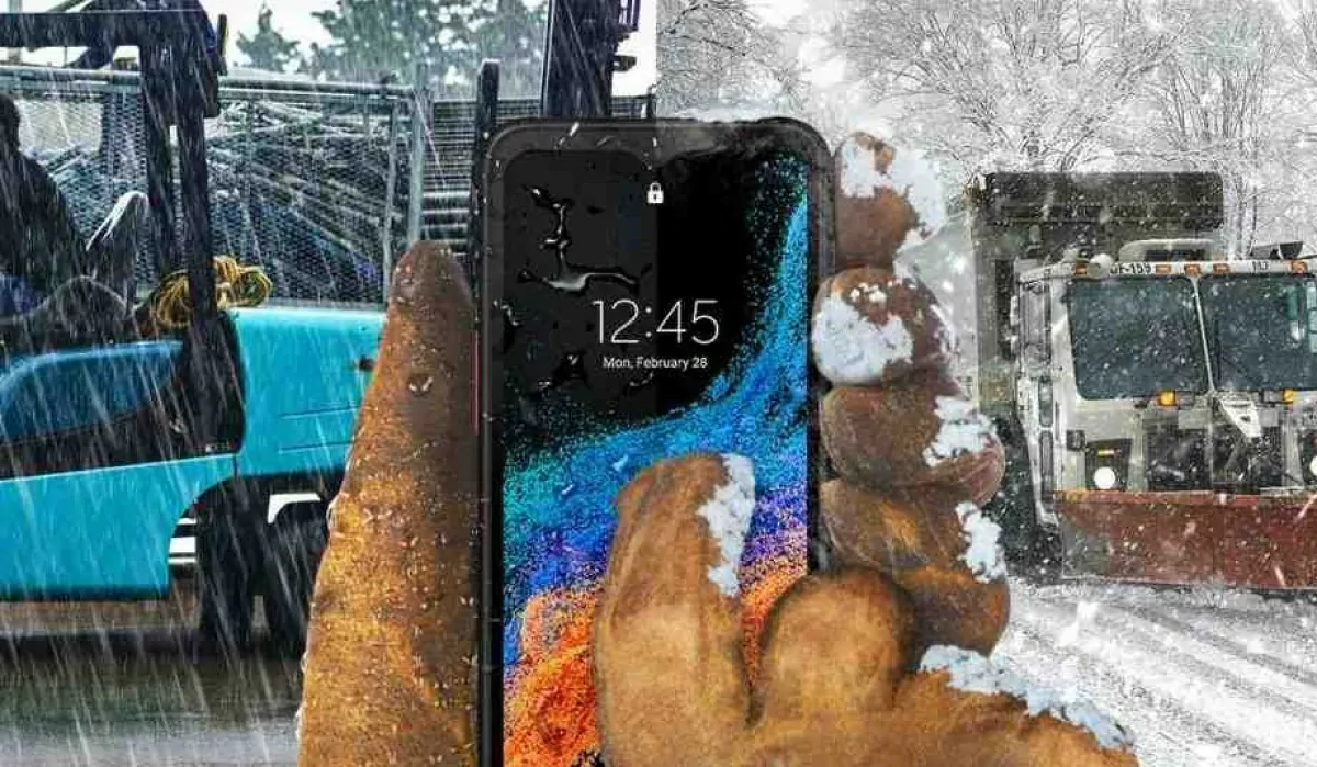 Prova de resistência do novo dispositivo - Samsung Galaxy XCover6 Pro com conectividade 5G e bateria removível