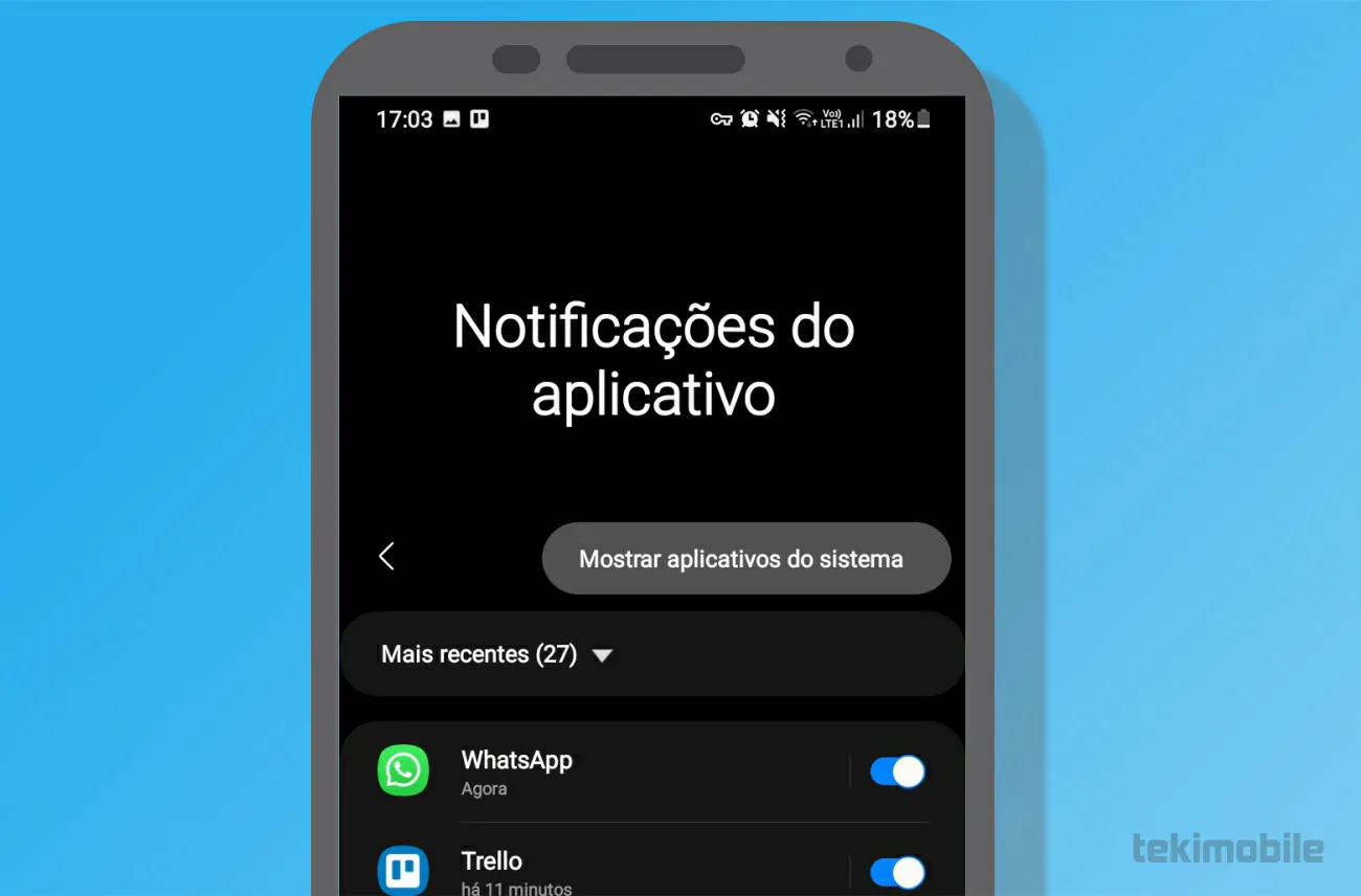 Toque em Mostrar - Como tirar notificação de Correio de voz