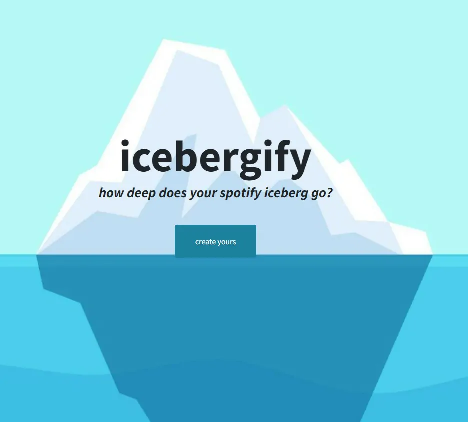 Clique sobre o botão - Como ver seu Iceberg no Spotify