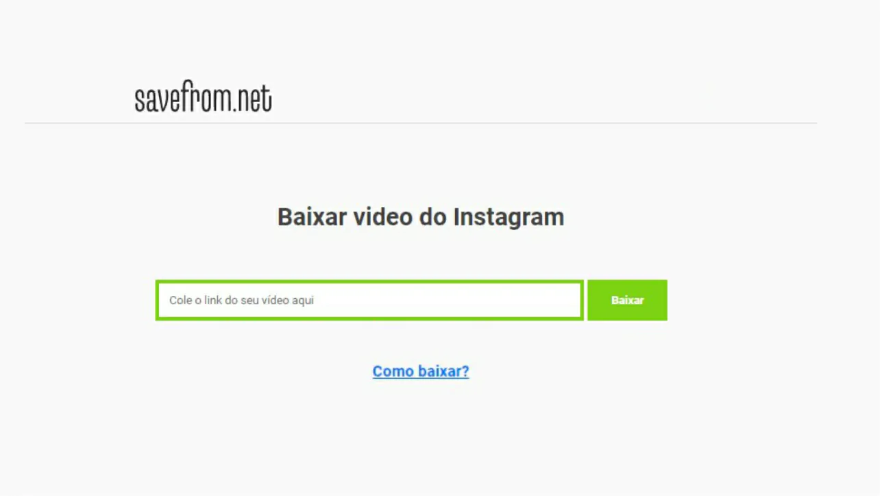 Como usar o Savefrom para baixar vídeos do Instagram