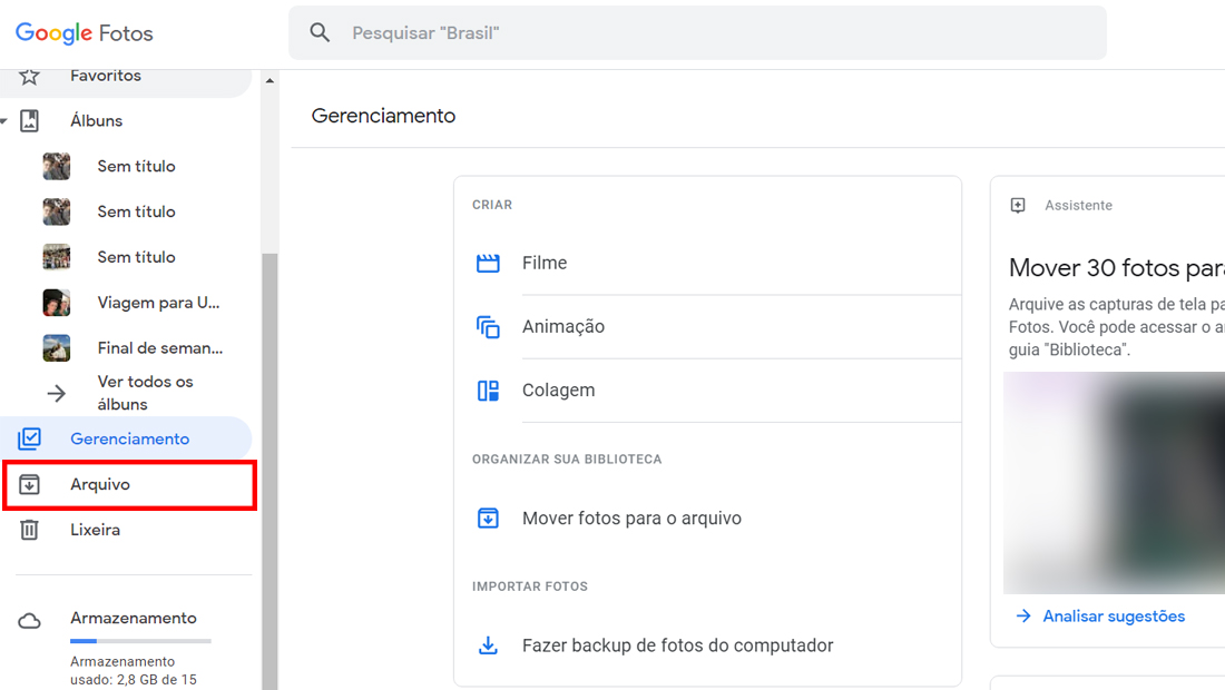 É fácil encontrar as fotos arquivadas no Google Fotos