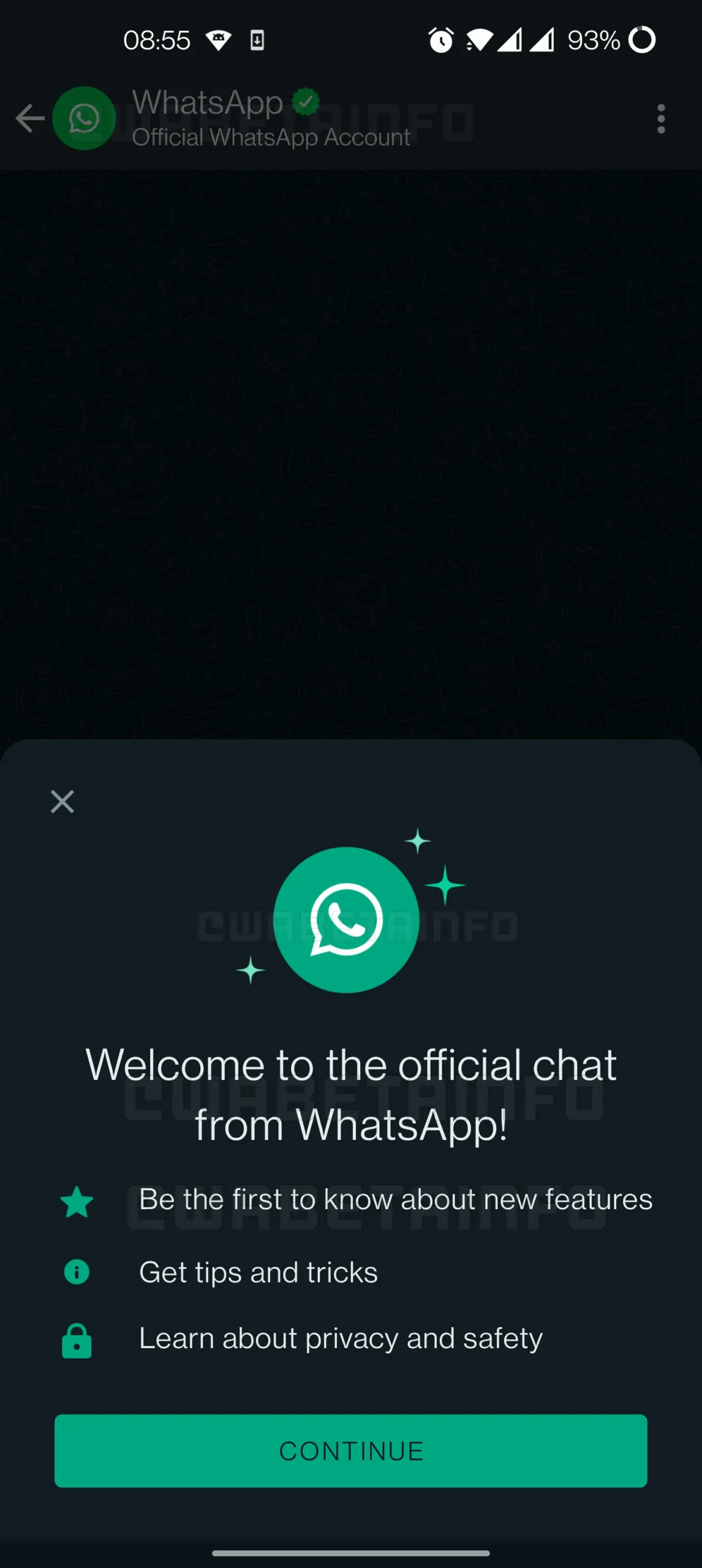 No Android - WhatsApp terá chat exclusivo para contar sobre novidades no app