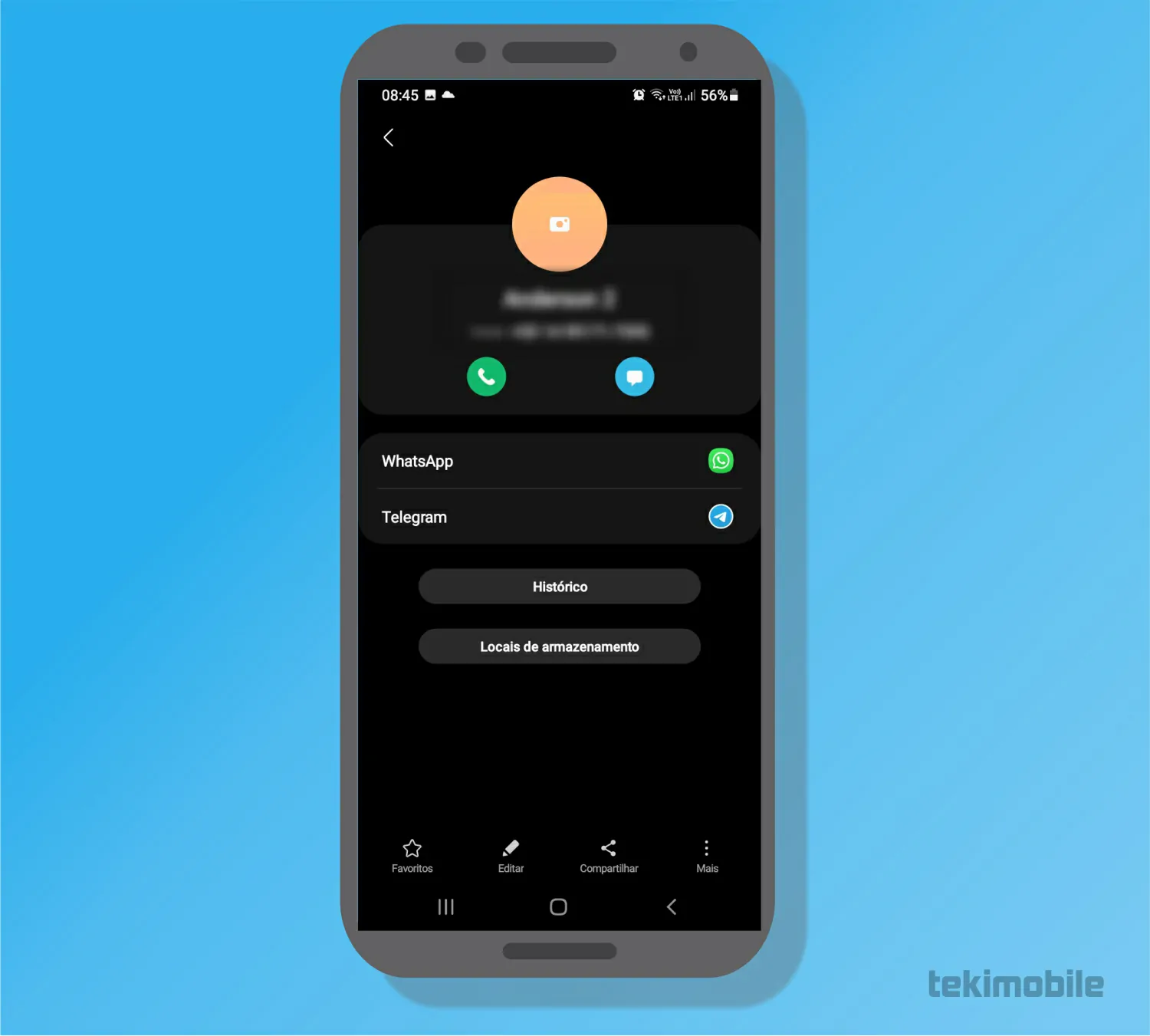 Selecione Editar - Como adicionar contatos de emergência no Android