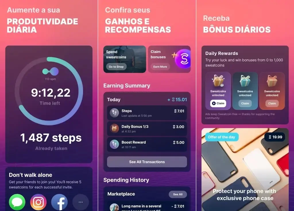 Sweatcoin - 12 apps que pagam para você andar