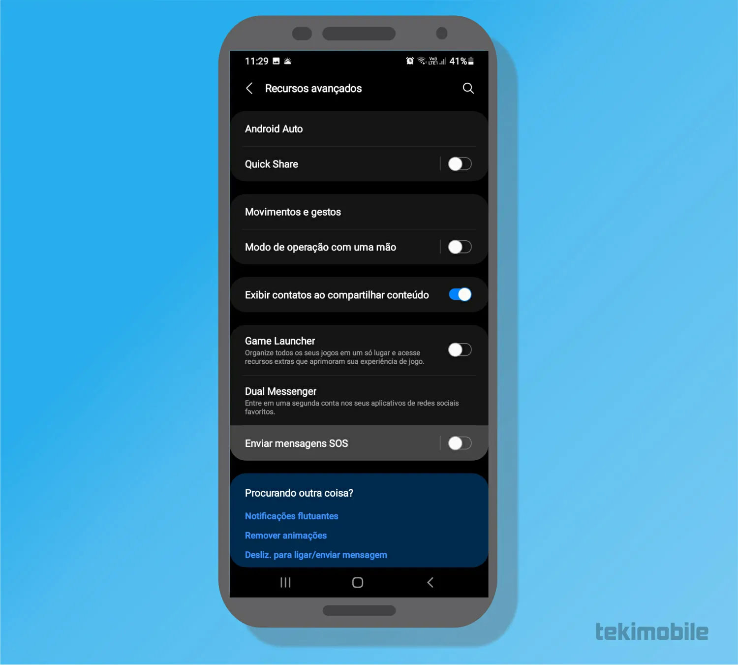 Toque em enviar mensagem - Como ativar botão SOS do Android