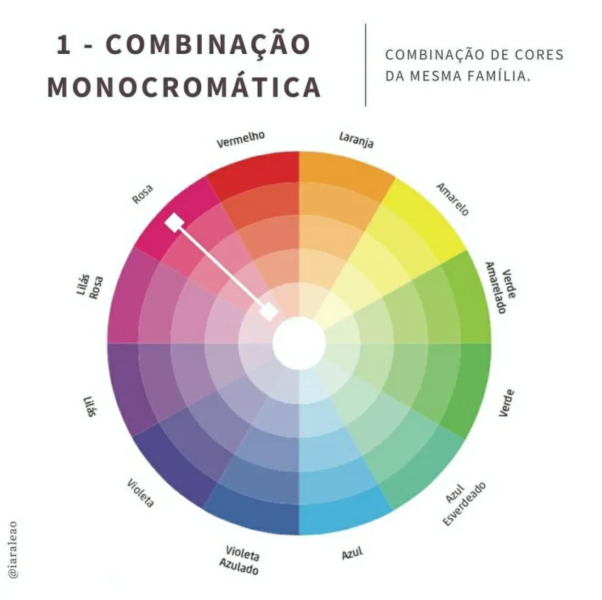 Combinação Monocromática - Paletas de cores para o Instagram como escolher a melhor