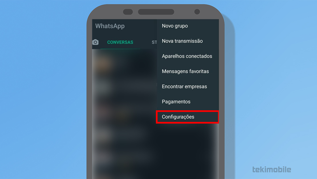 Ative a autenticação duas etapas no WhatsApp