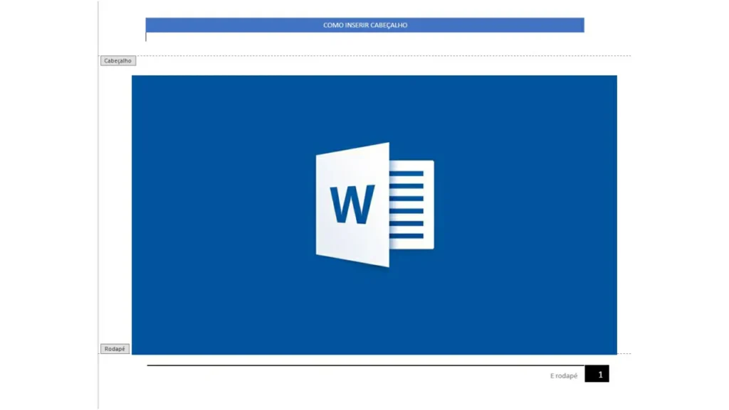 Word como colocar cabeçalho e rodapé