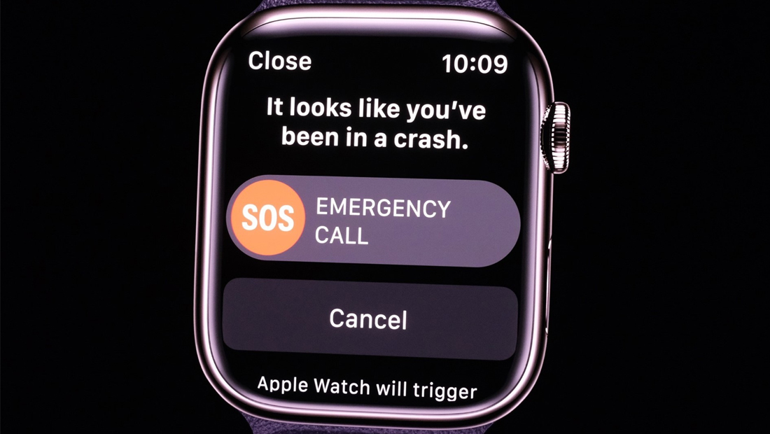 Novo sensor de acidentes do Apple Watch Series 8