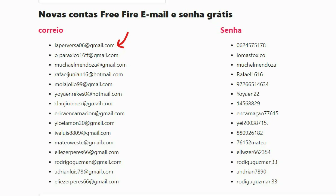 Copie o email - Gerador de contas FF o que são e como gerar contas do Freefire verificadas