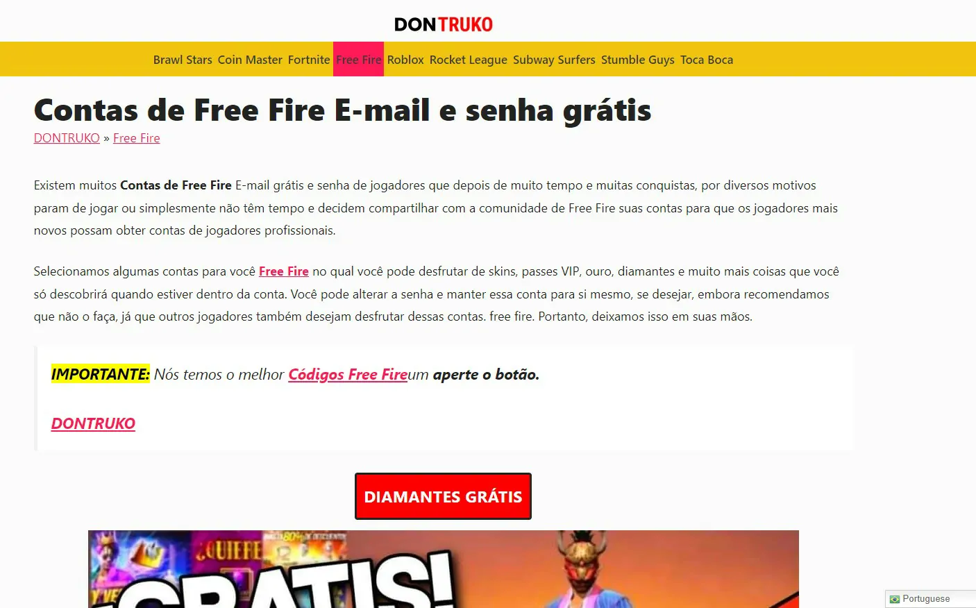 CONTA DE FF GEMADINHA E ID DE 8 DÍGITOS - Free Fire - Contas Free Fire -  GGMAX