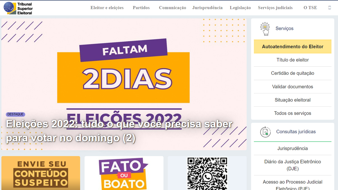 Acesse o site correto